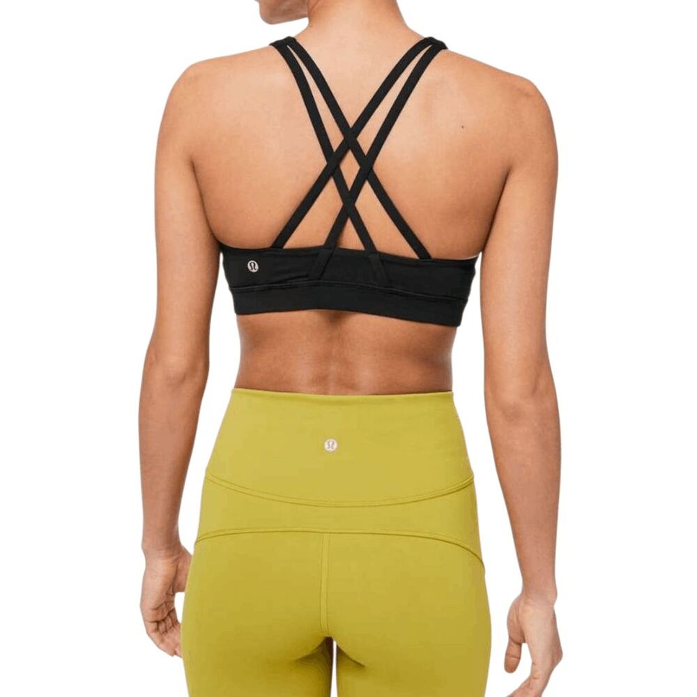 LULULEMON ATHLETICA Energy Bra High Neck In Black Size 4